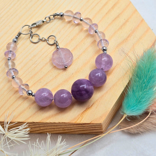 Su Fluorite, Lavender Amethyst & Madagascar Rose Quartz CROWN #10