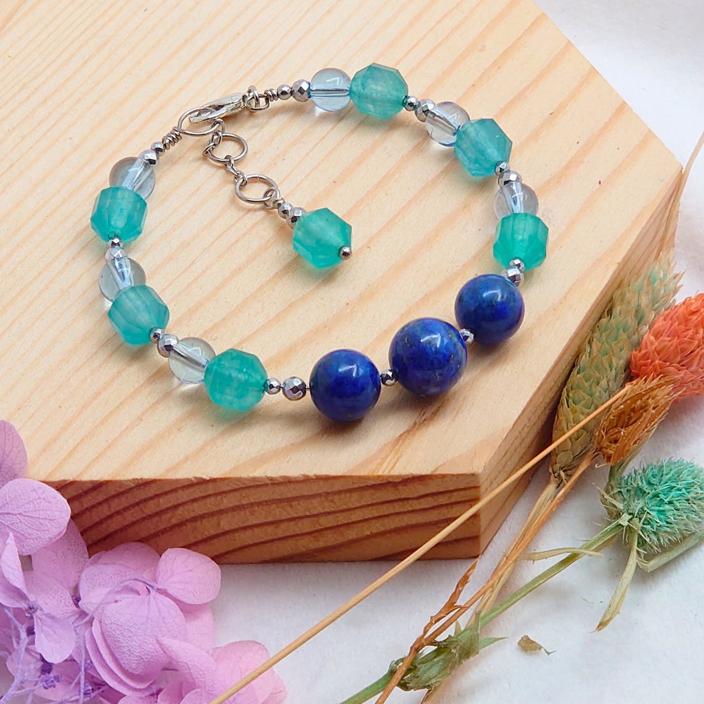 Lapis Lazuli, Amazonite & Topaz CROWN #17