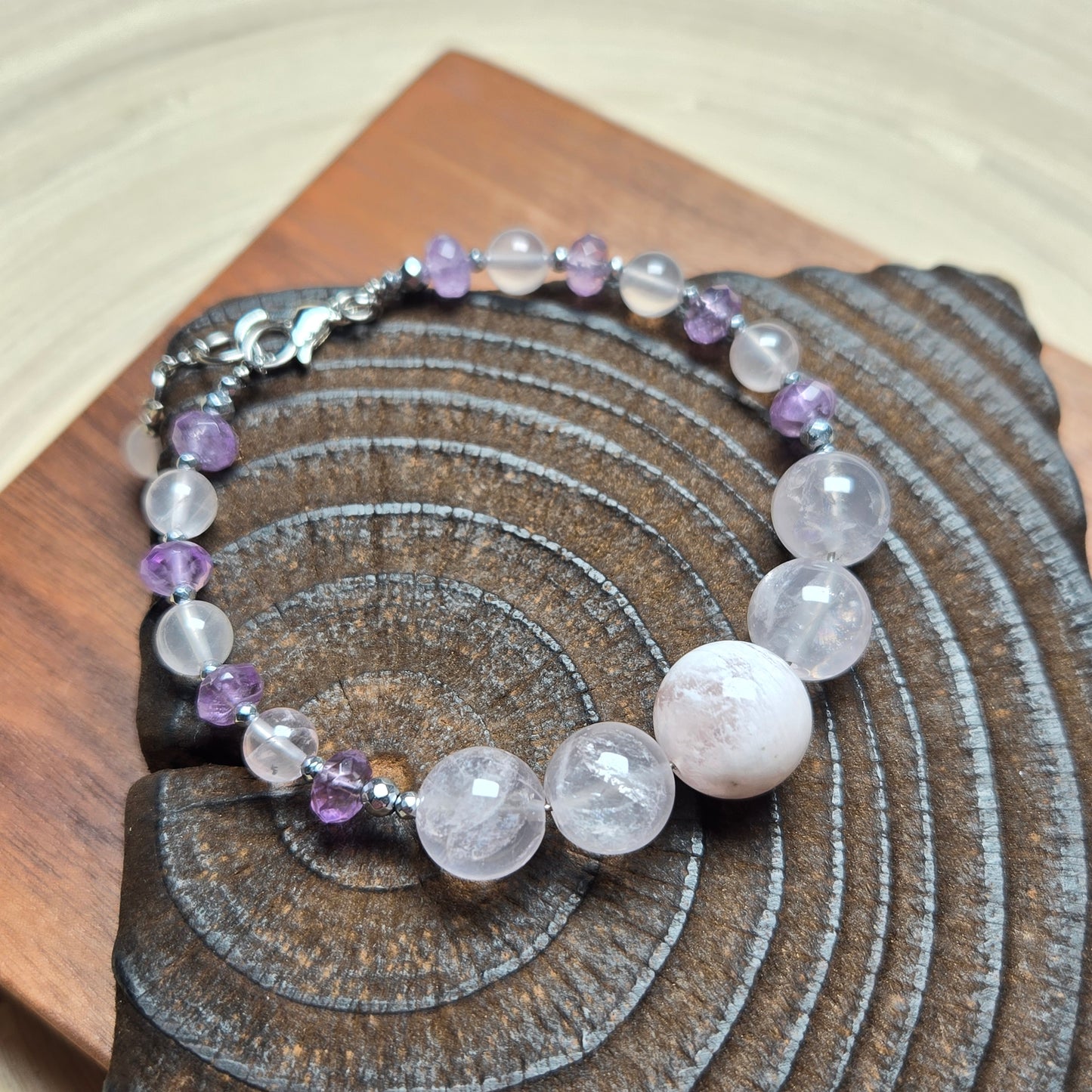 Snowflake Rose Quartz & Lavender Amethyst CROWN #5