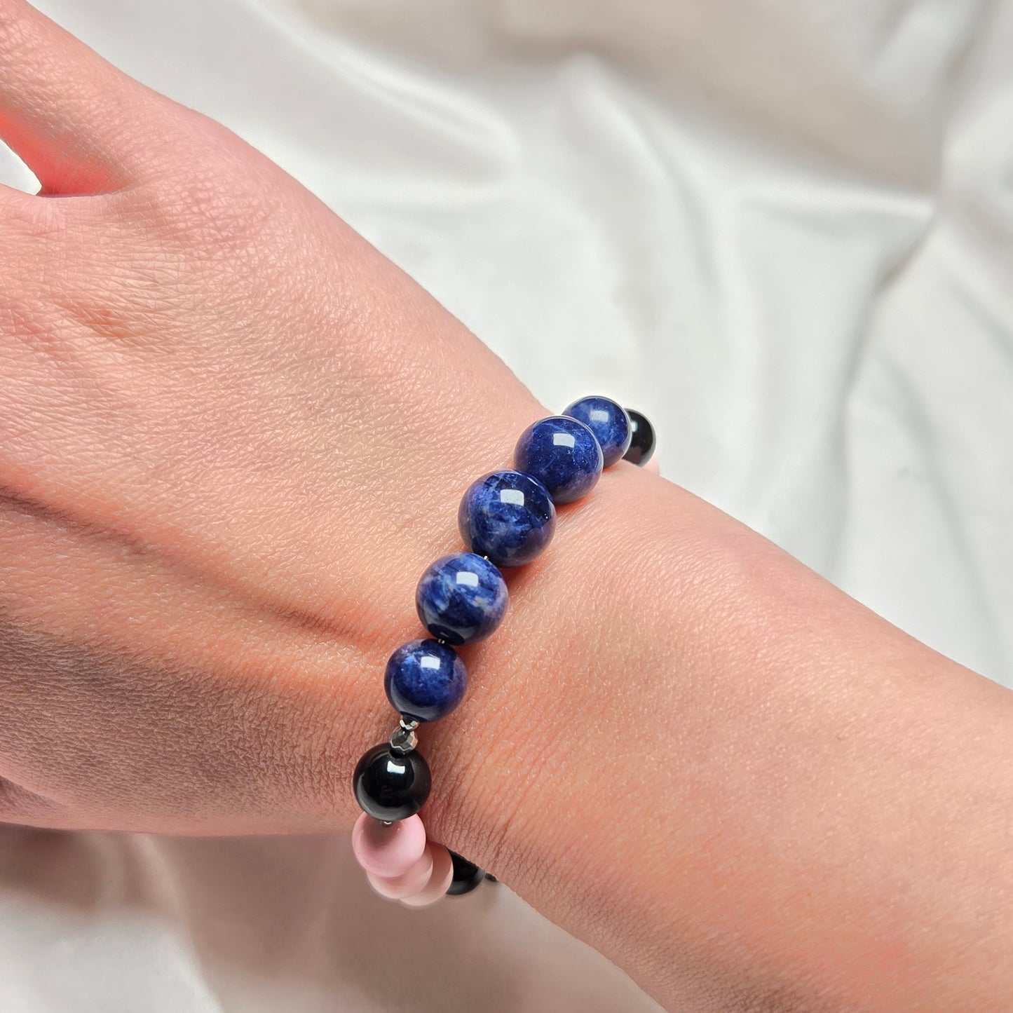 Sodalite, Black Tourmaline & Tridacna CROWN #9