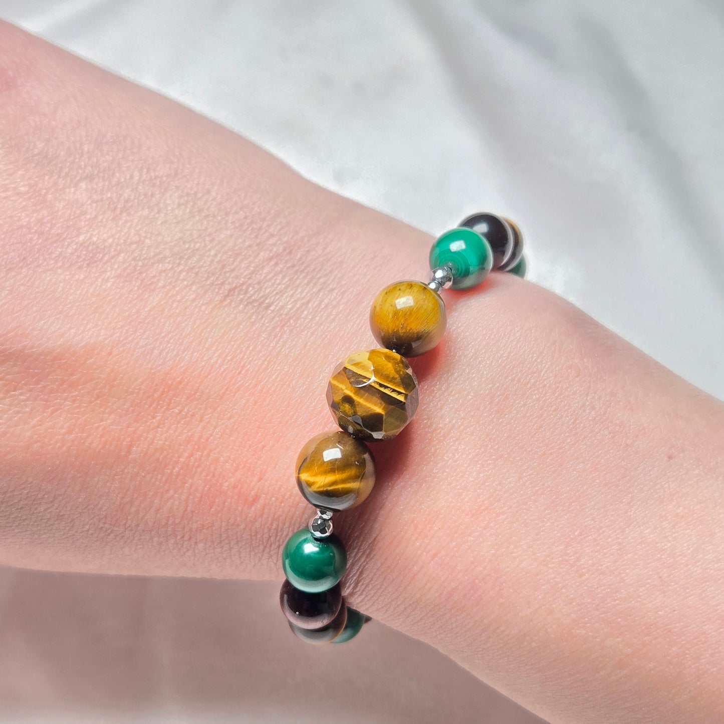 Tiger's Eye, Malachite & Red Tiger's Eye CROWN #11