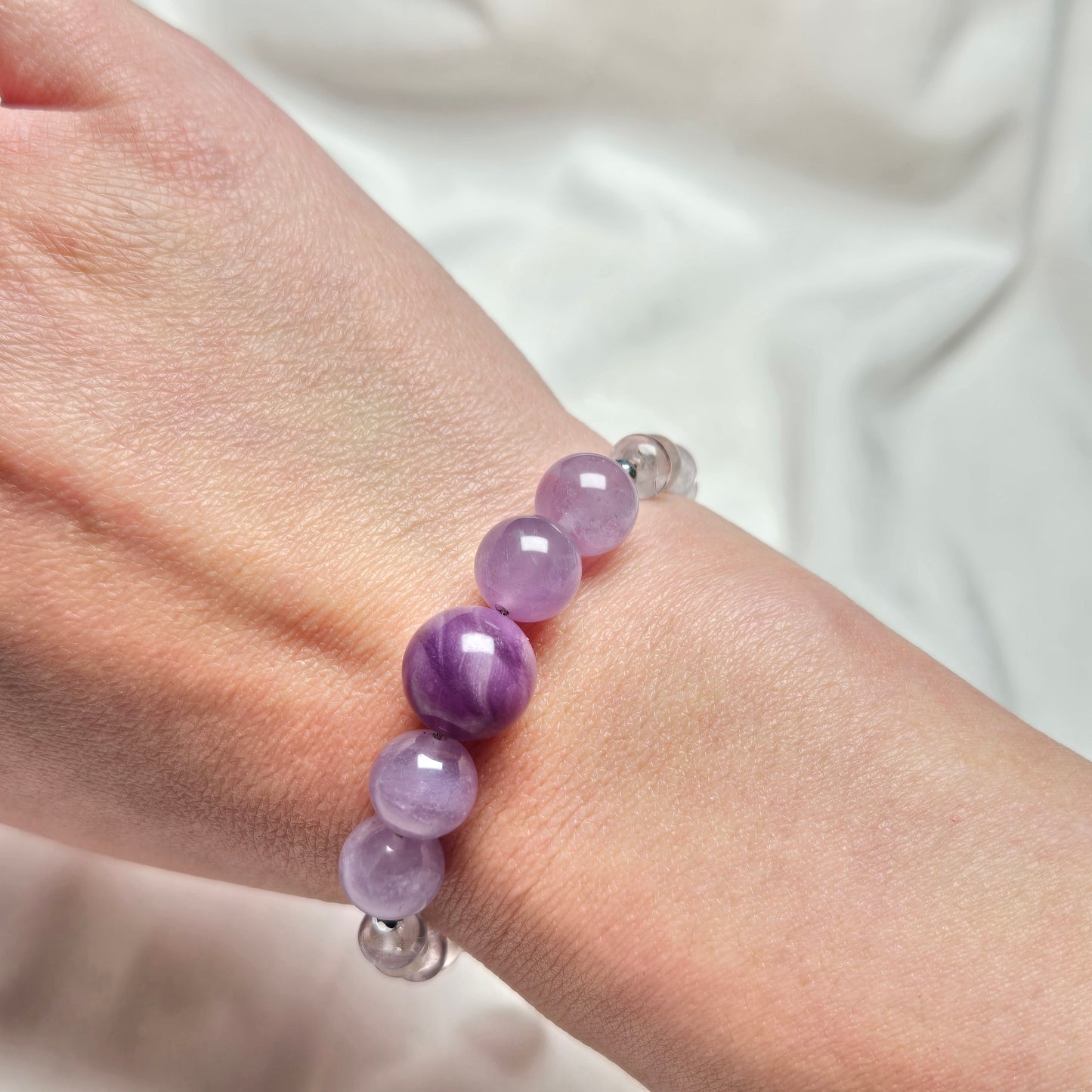 Su Fluorite, Lavender Amethyst & Madagascar Rose Quartz CROWN #10