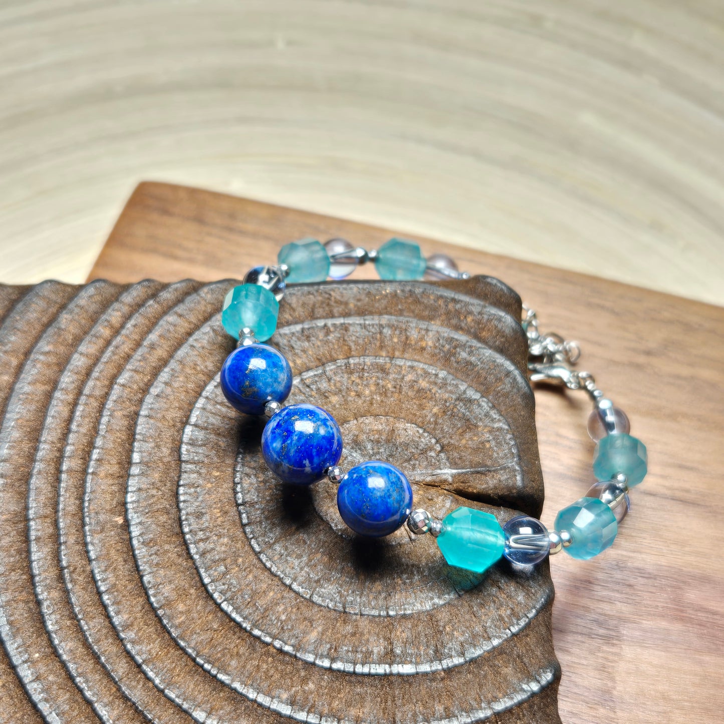 Lapis Lazuli, Amazonite & Topaz CROWN #17