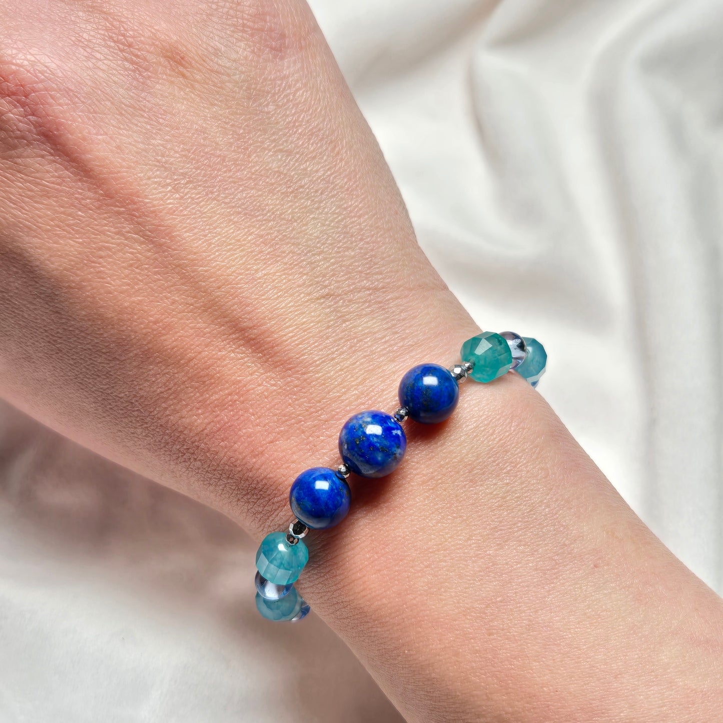 Lapis Lazuli, Amazonite & Topaz CROWN #17