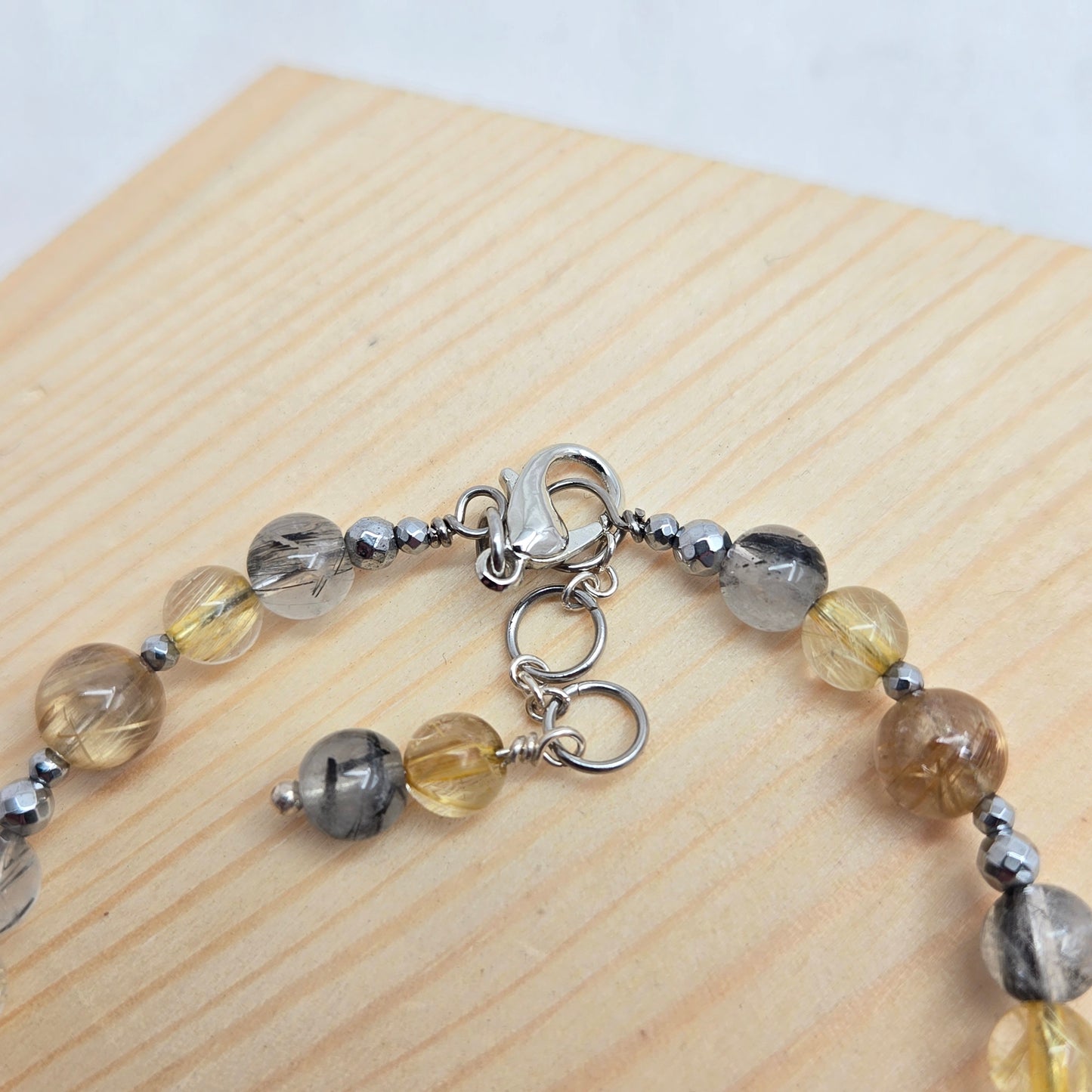 Golden Rutilated Quartz & Black Rutilated Quartz CROWN#2