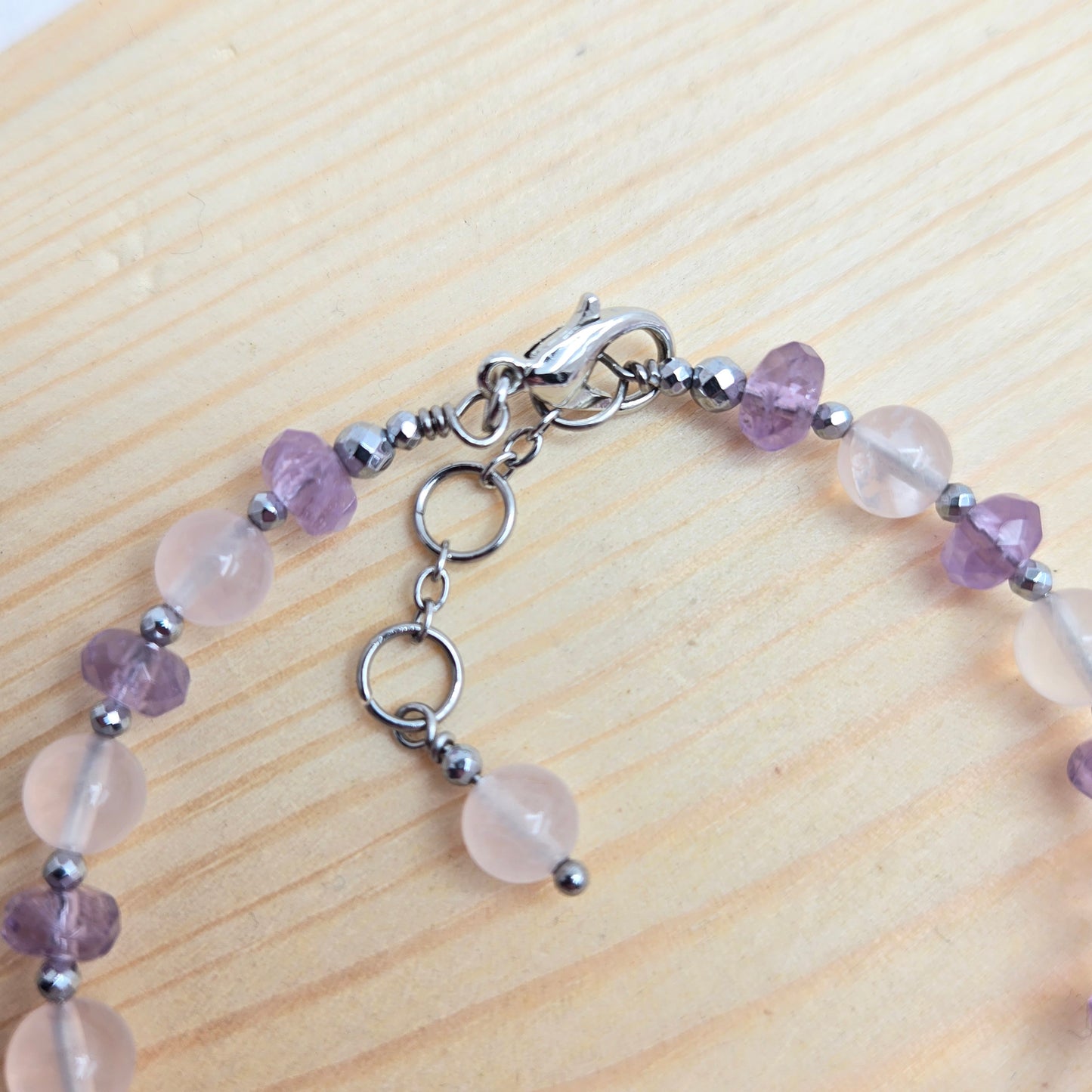 Snowflake Rose Quartz & Lavender Amethyst CROWN #5