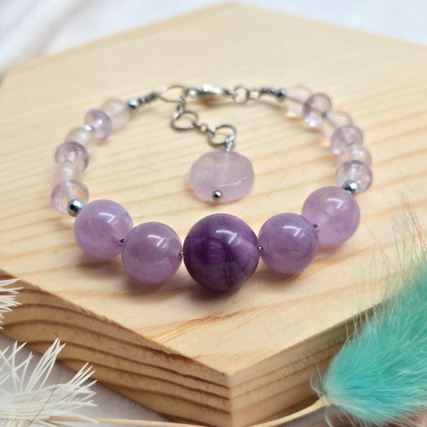 Su Fluorite, Lavender Amethyst & Madagascar Rose Quartz CROWN #10