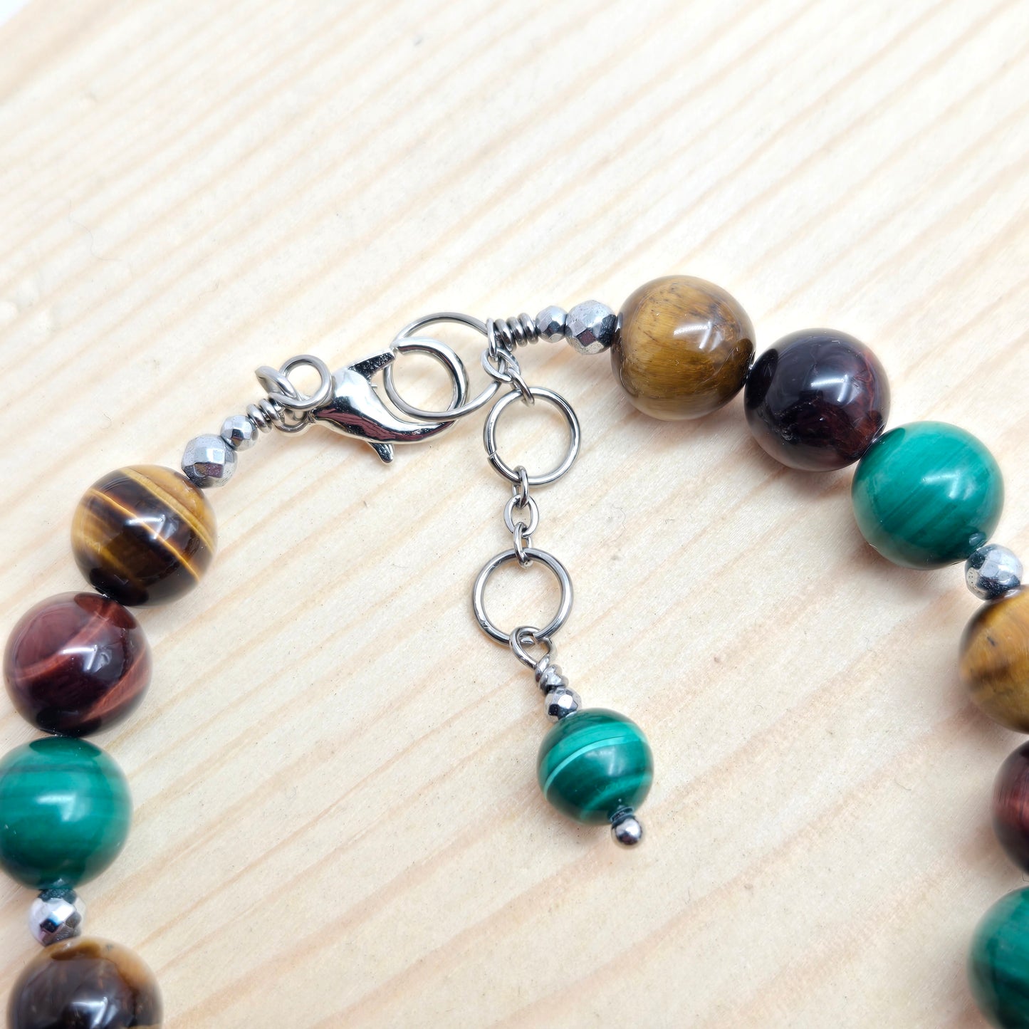 Tiger's Eye, Malachite & Red Tiger's Eye CROWN #11