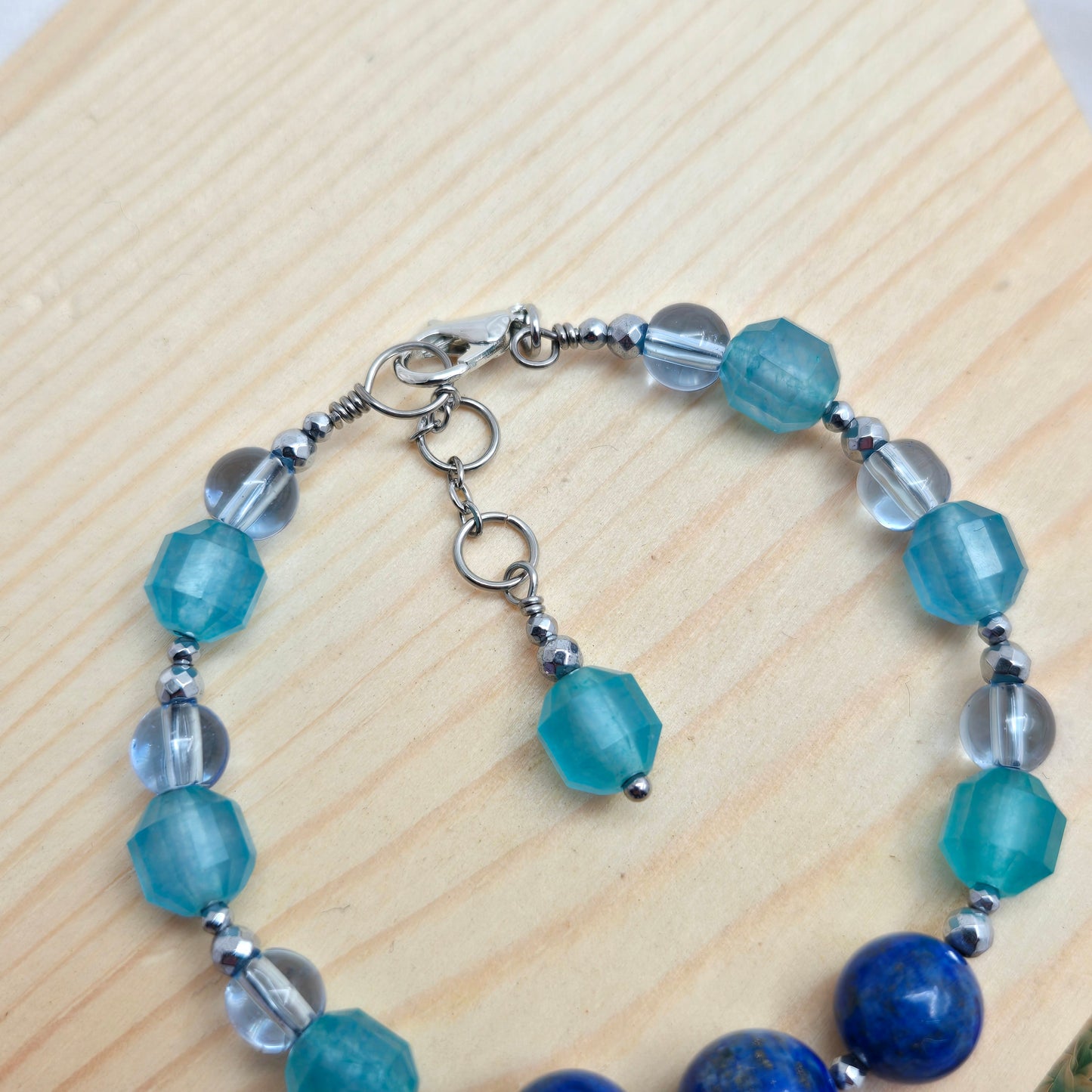 Lapis Lazuli, Amazonite & Topaz CROWN #17