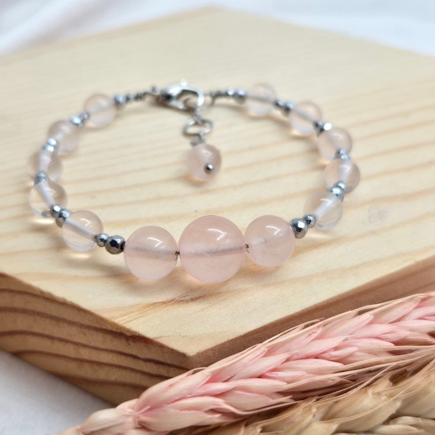 Madagascan Rose Quartz & Rose Quartz CROWN  #25