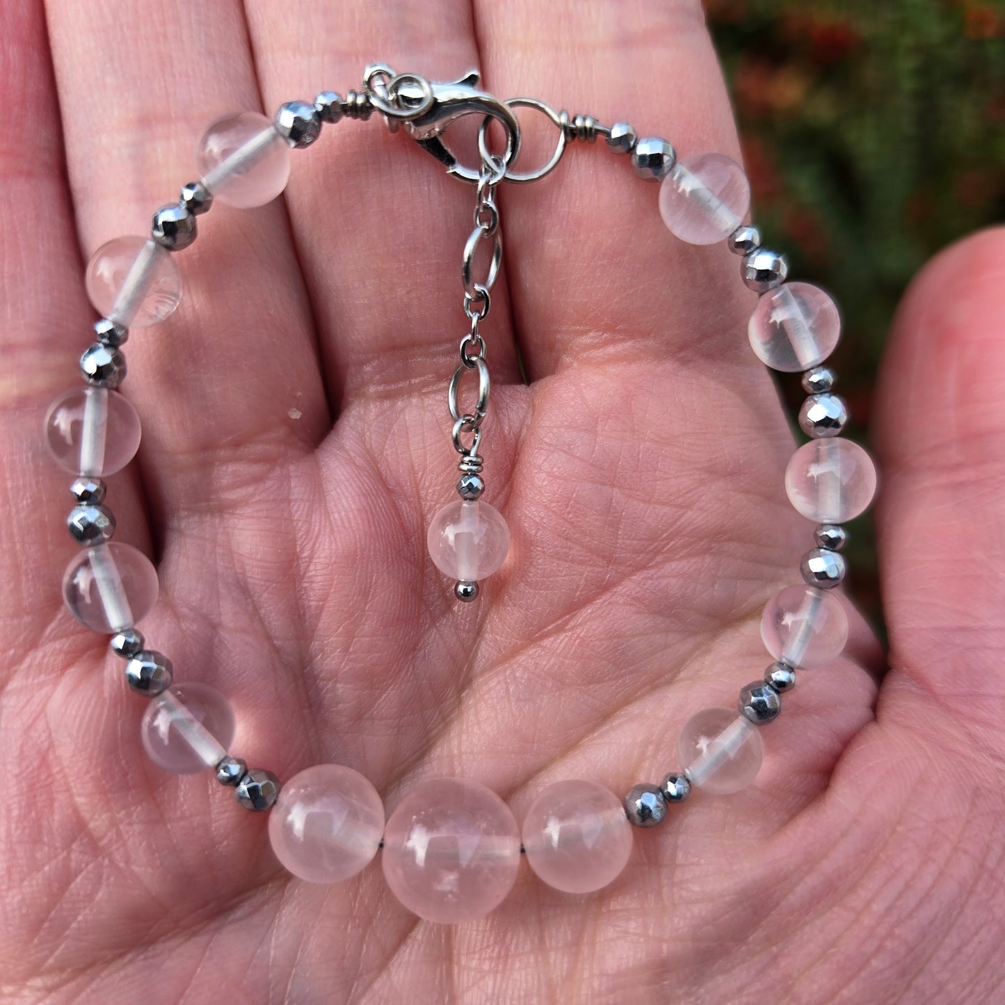 Madagascan Rose Quartz & Rose Quartz CROWN  #25