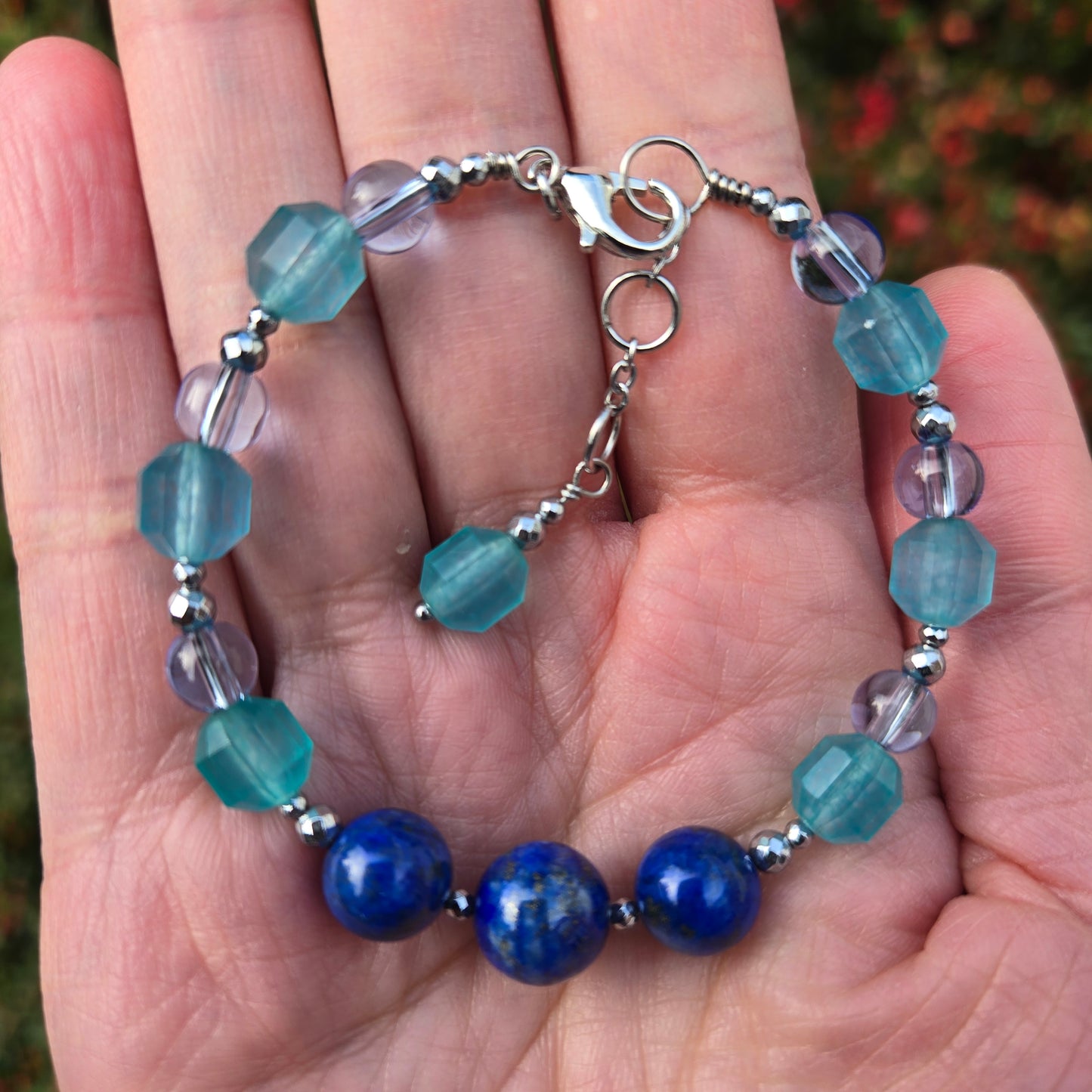 Lapis Lazuli, Amazonite & Topaz CROWN #17