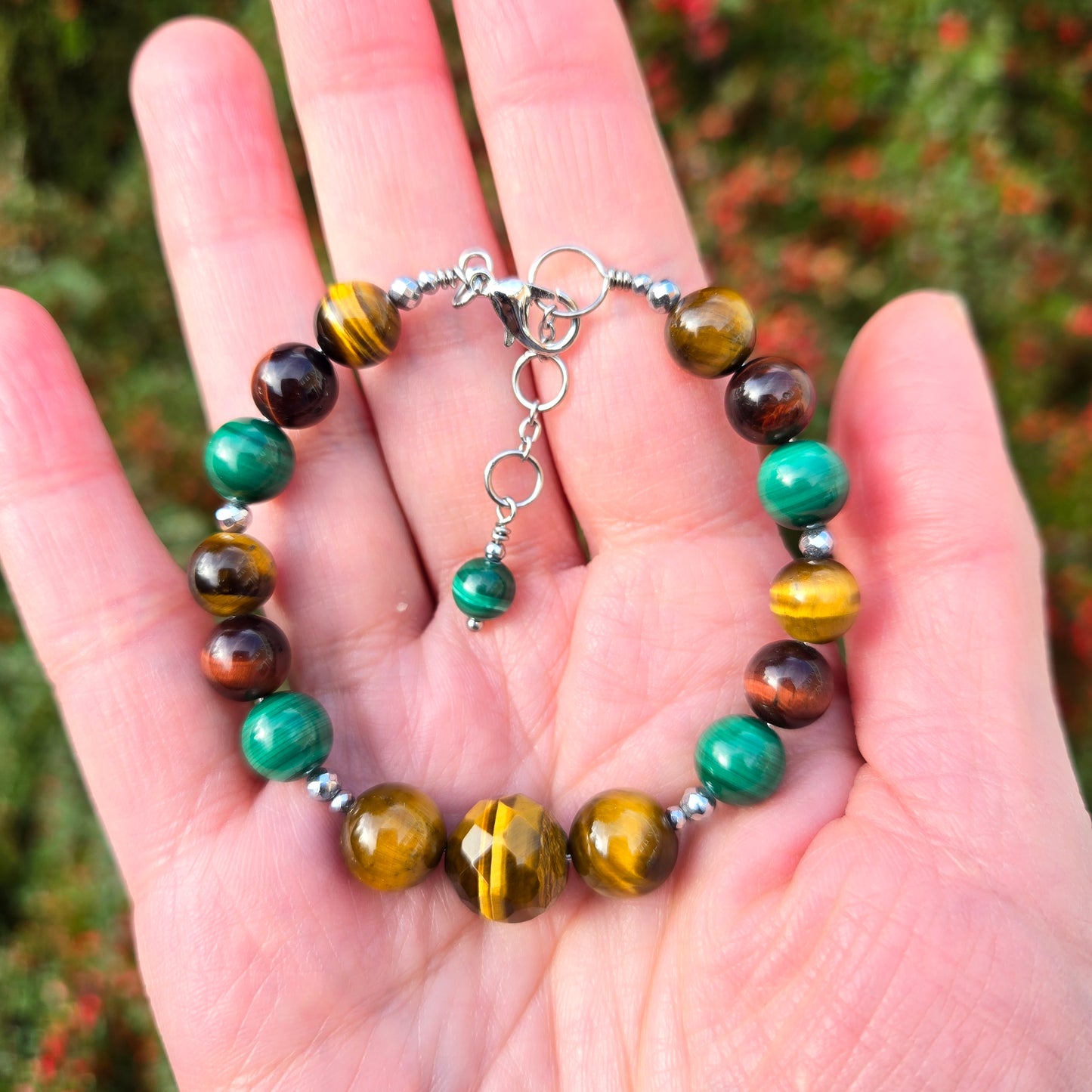 Tiger's Eye, Malachite & Red Tiger's Eye CROWN #11