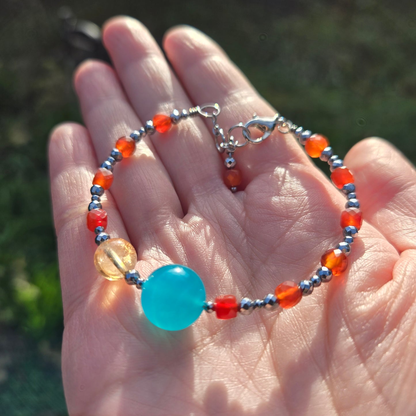 Amazonite, Citrine, and Red Agate STELLAR LUNA #31 Floranna